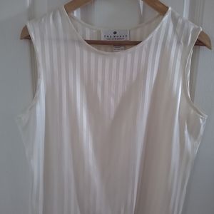Saks Fifth Avenue Striped Silk Sleeveless Blouse